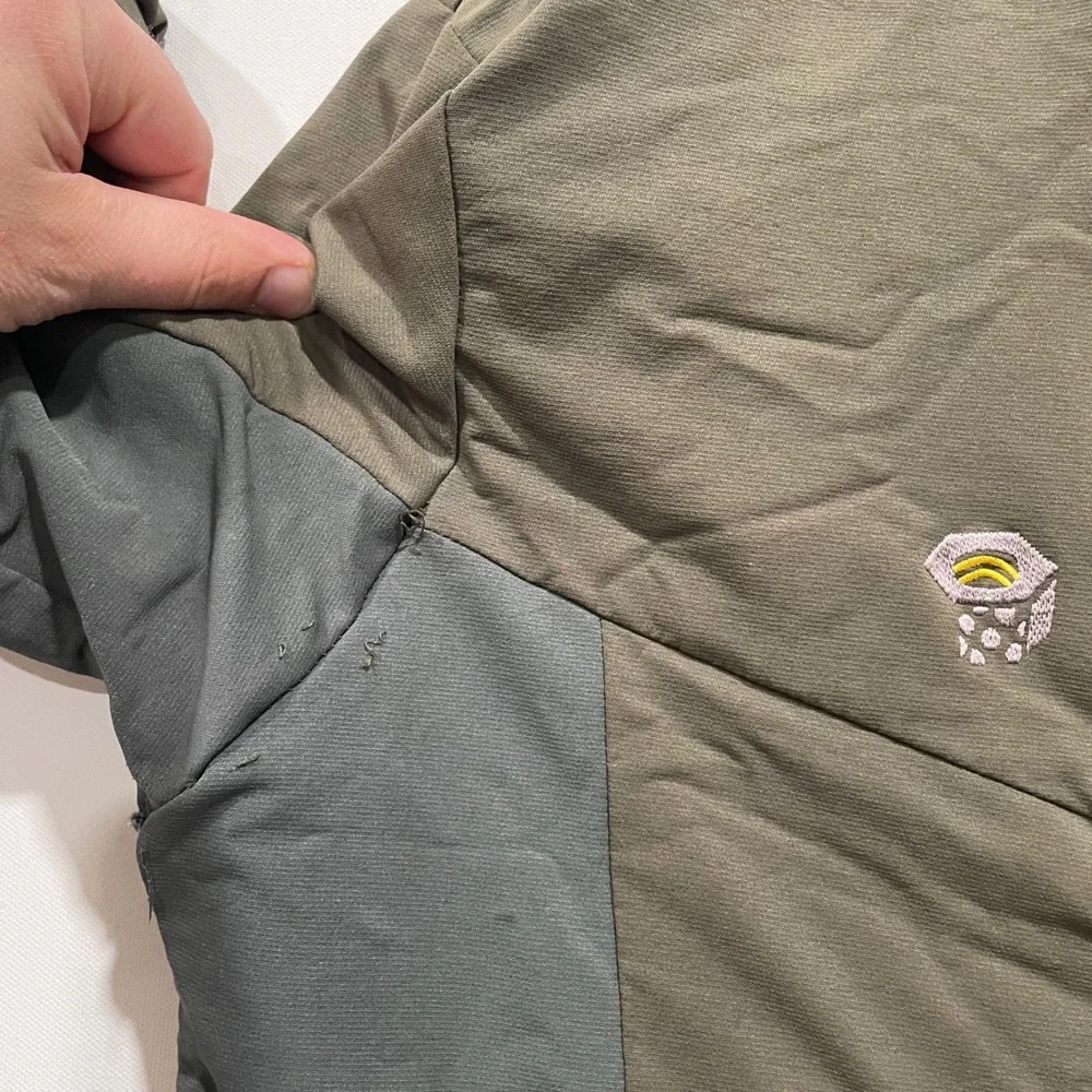 Mountain Hardwear Men's Fleece Lined Soft Shell Jacket Olive Green Size L‎ - Picture 6 of 11